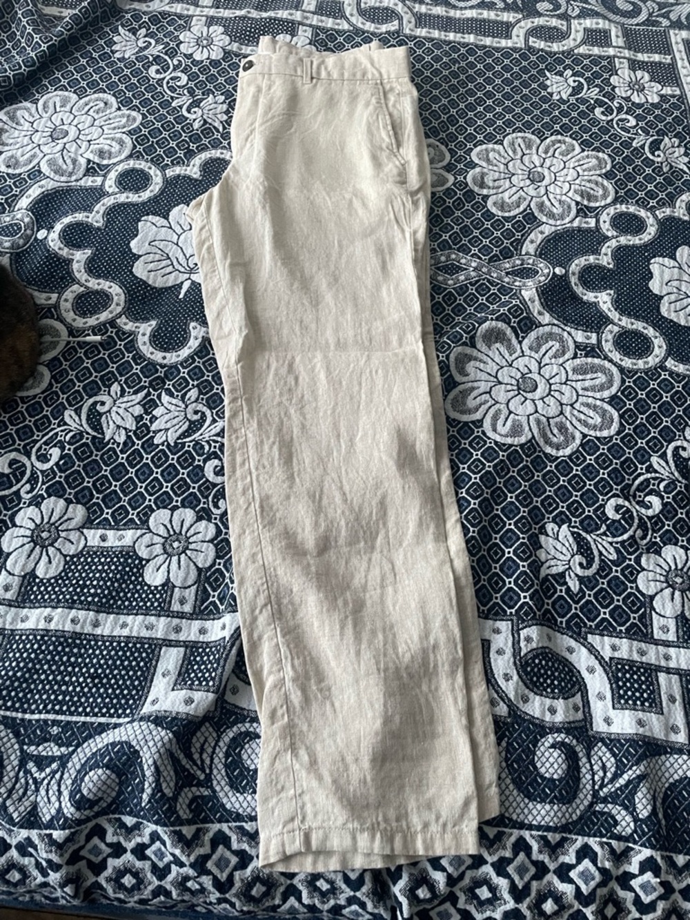 Mango beige linen pants